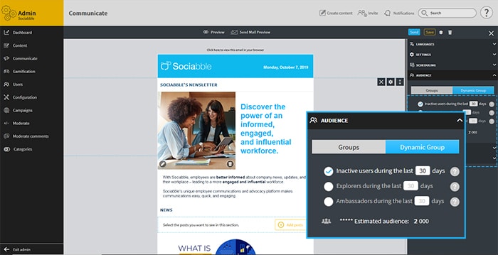  /></noscript></figure></p>
<p><em>With Sociabble, you can create targeted newsletters that reach the relevant segement of employees.</em></p>
<h3 id=