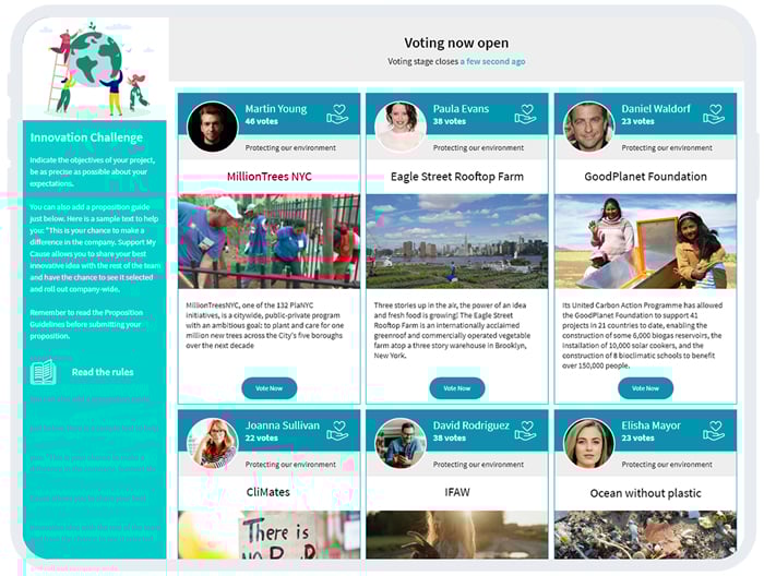 Employee engagement surveys feature