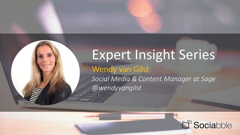 Expert Insight Series: Wendy van Gilst, Social Media and Content Manager, Sage