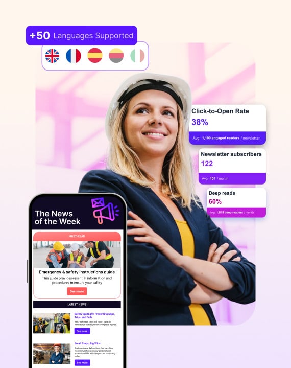 personalized-newsletters-analytics-50+-languages-supported-lp-Industries-Manufacturing-sociabble