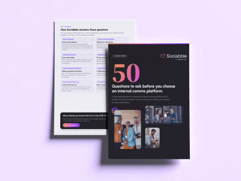 Sociabble – 50 questions internal comms platform