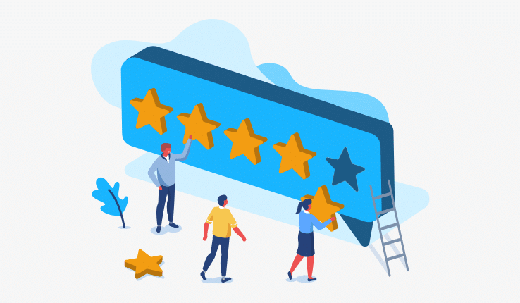 Net Promotor Score - Notation de la satisfaction avec des étoiles