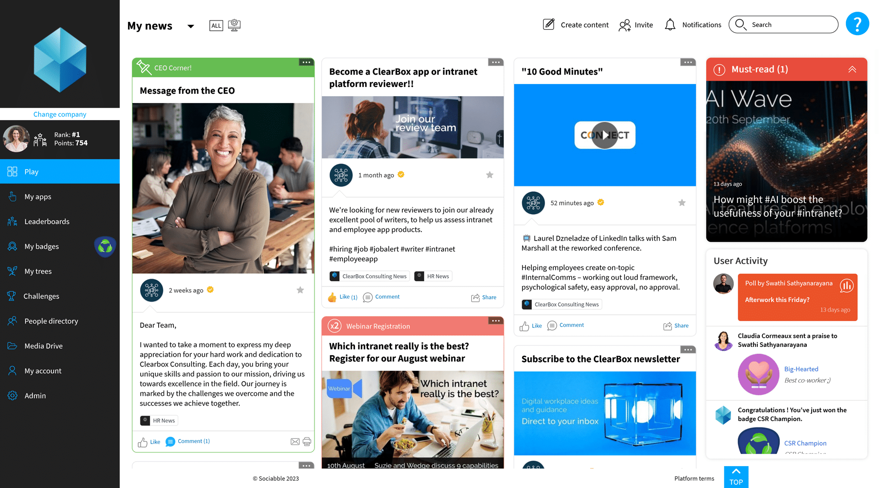 Sociabble - Employee communication and engagement platform
