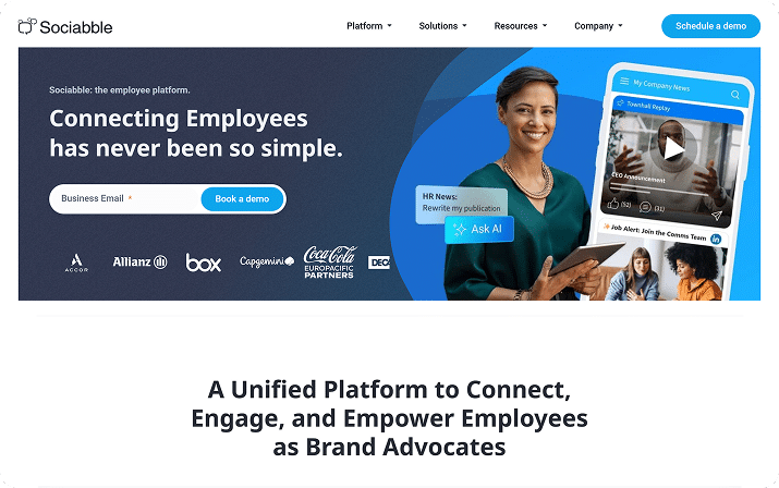 Sociabble -homepage