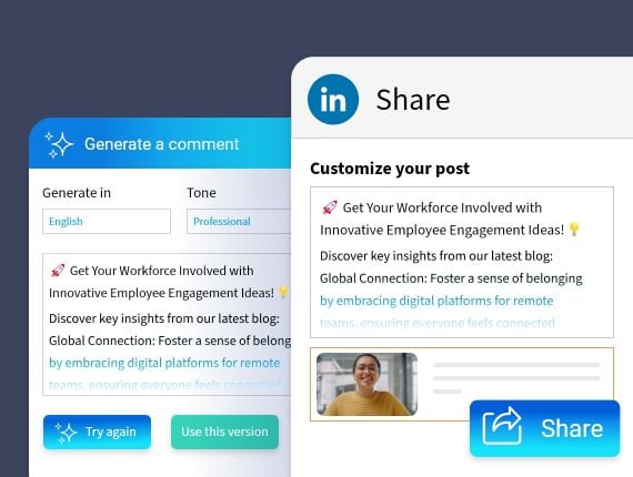 Sociabble Landing Page – Ask AI – Sharing on social media