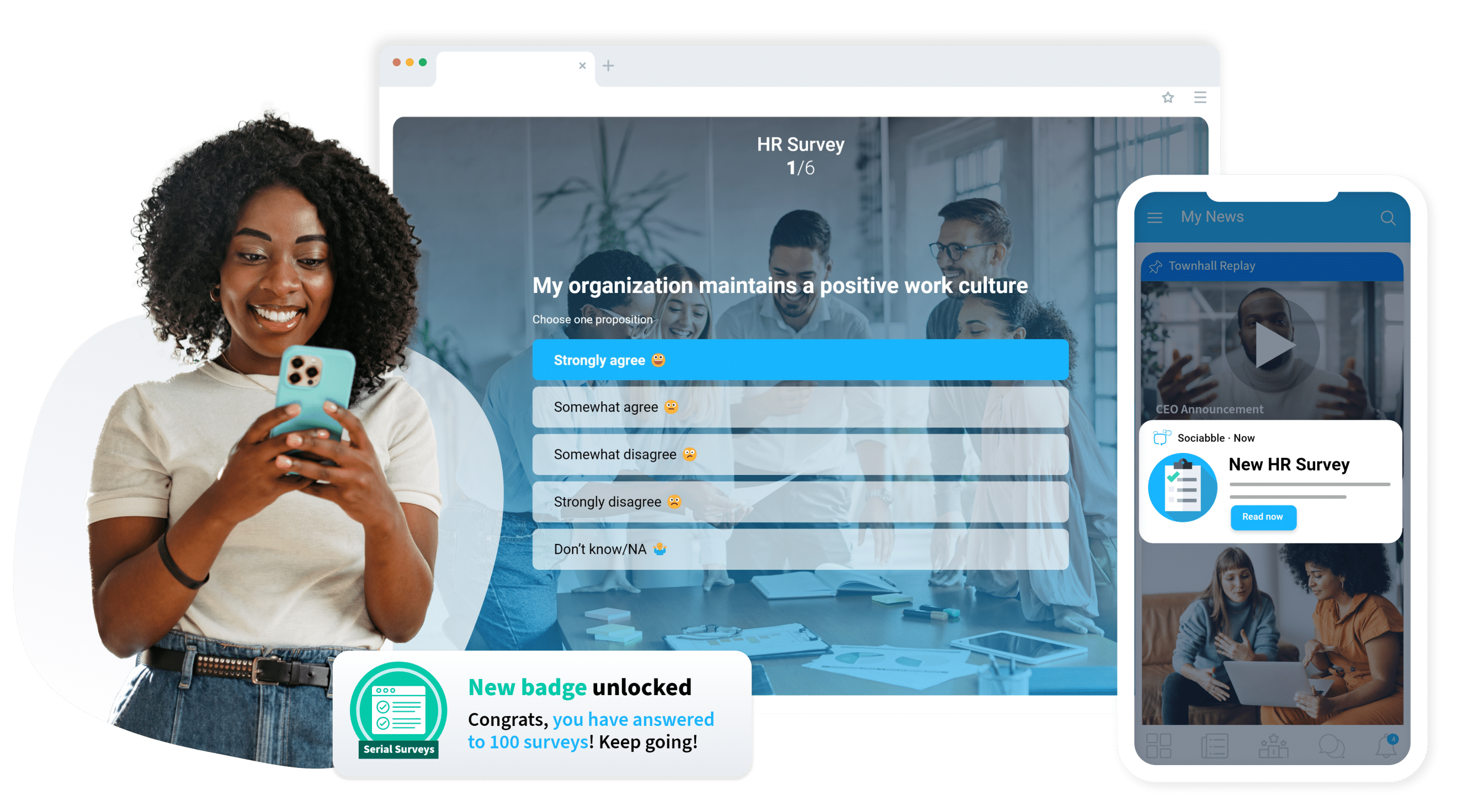 Sociabble Employee Survey feature