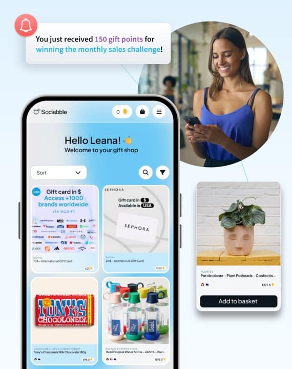 Sociabble Landing Page – Rewards – Gifts & Vouchers
