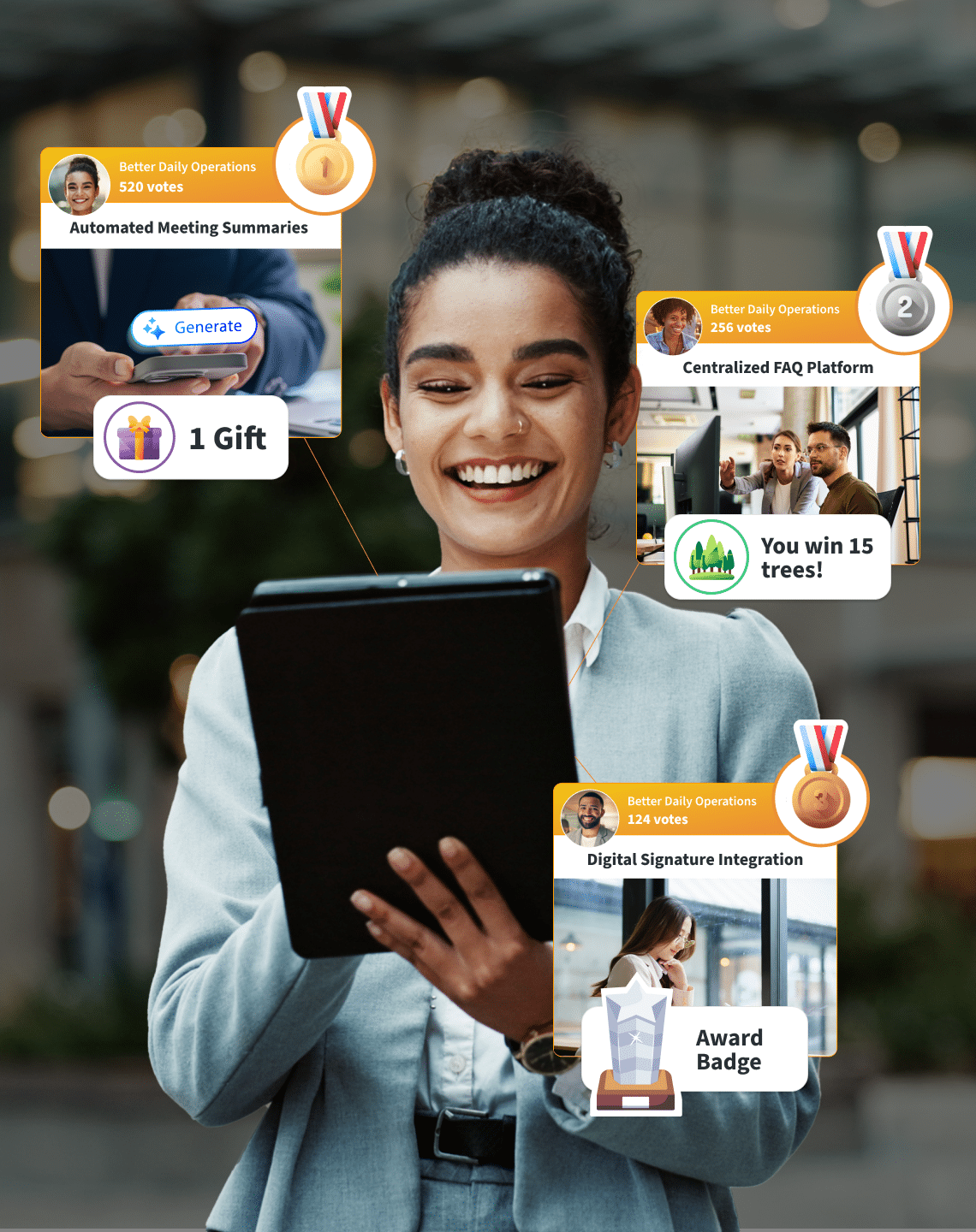 Sociabble feature - Gamified Recognition