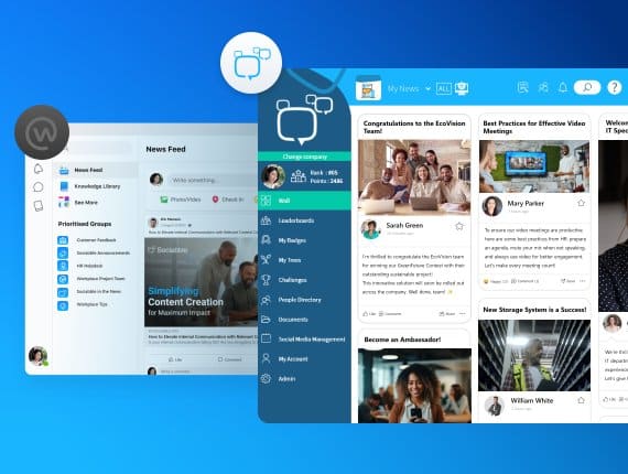 Sociabble Landing Page – Workplace to Sociabble – From Newsfeed to My News