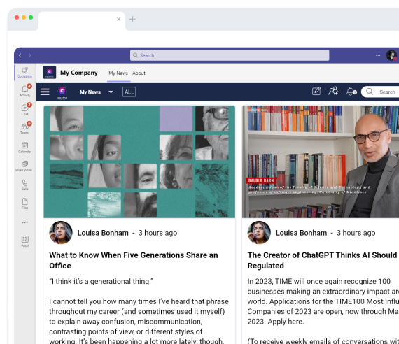 Sociabble Microsoft 365 – Teams tabs