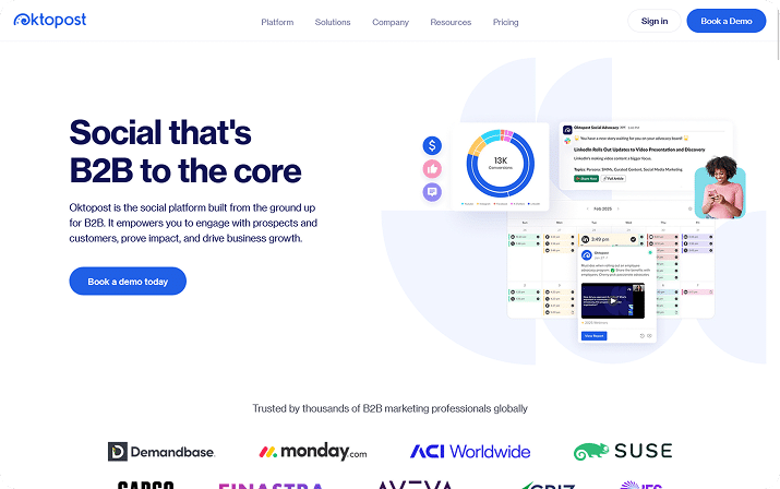 oktopost homepage