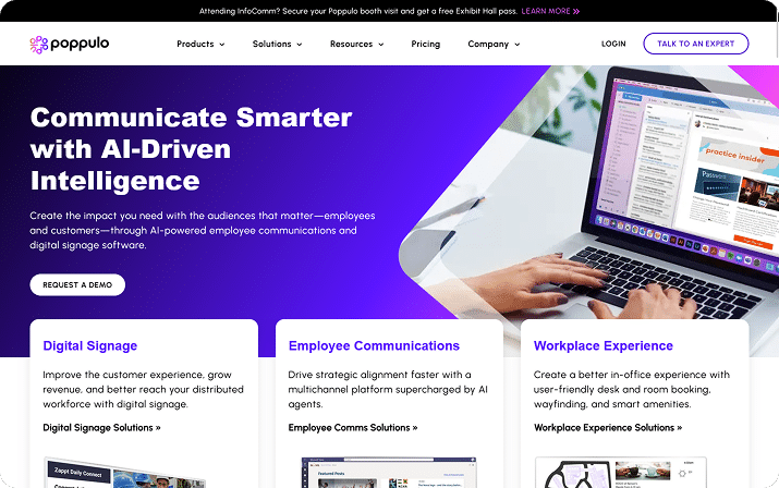 Poppulo homepage