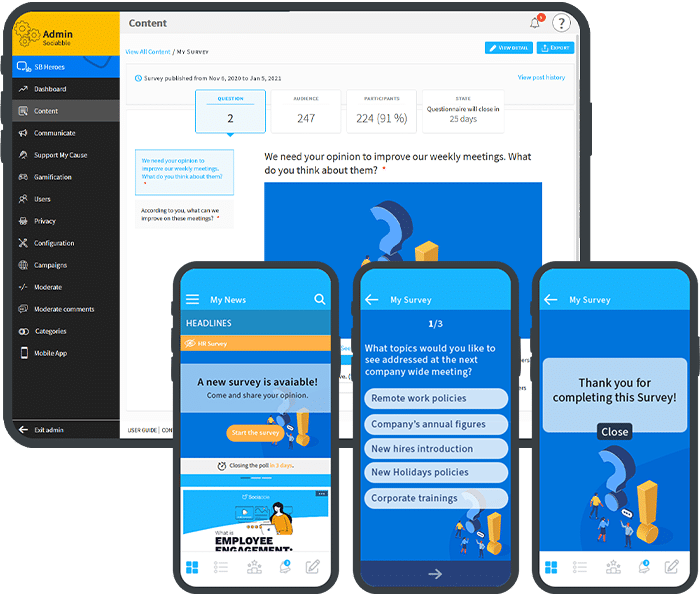 Sociabble Feature - Employee Surveys