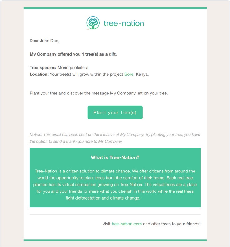 tree nation certificat